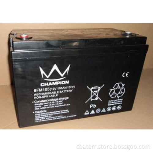 Professional 6FM105 12v 105ah AGM Sealed Lead Acid Battery